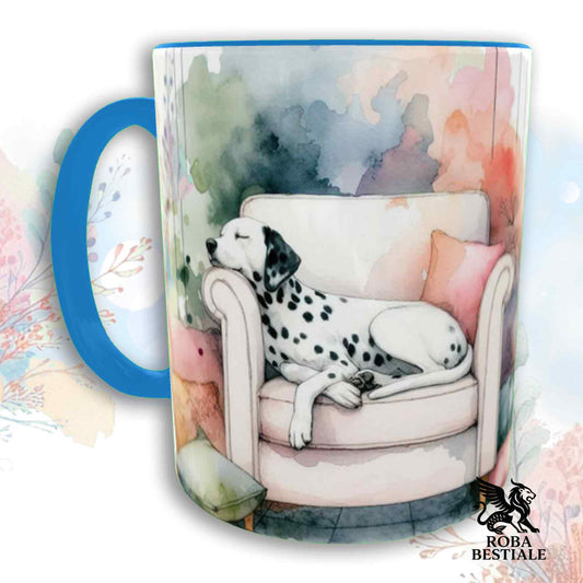 Tazza SOFT LIFE - DALMATA Bianco e Nero - In Ceramica, colore a scelta - 330 ml