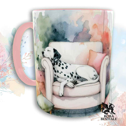 Tazza SOFT LIFE - DALMATA Bianco e Nero - In Ceramica, colore a scelta - 330 ml