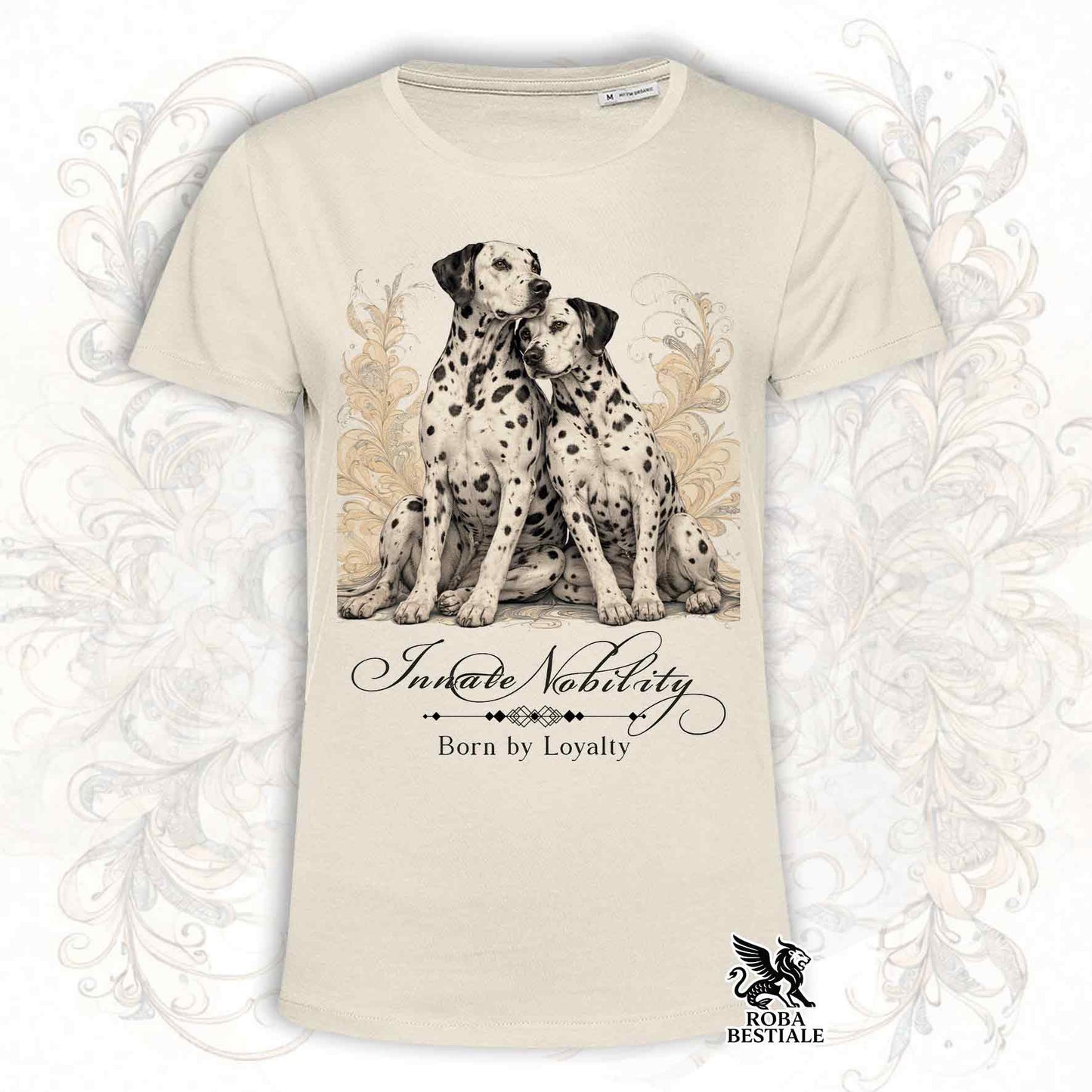 T-Shirt NOBILITY - DALMATA Bianco e Nero - Bianca o Beige, da Uomo o da Donna - dalla XS alla 5XL