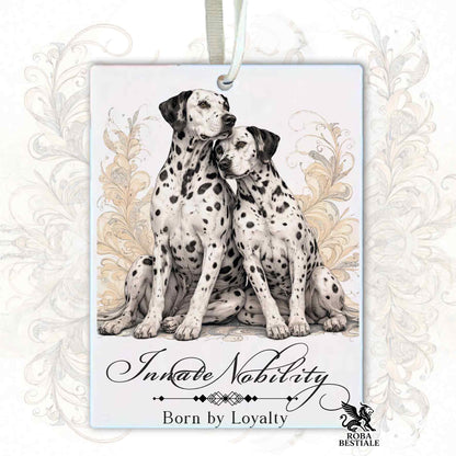 Profumatore NOBILITY - DALMATA Bianco e Nero - In Feltro, con cordino - 7,5 x 10 cm