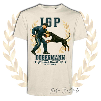 T-Shirt IGP ATTACK - DOBERMANN Nero Focato - Uomo o Donna - dalla XS alla 5XL