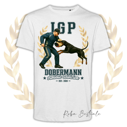 T-Shirt IGP ATTACK - DOBERMANN Nero Focato - Uomo o Donna - dalla XS alla 5XL
