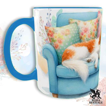 SOFT LIFE Mug - BRITTANY SPANIEL White and Orange - Ceramic, color of your choice - 330 ml