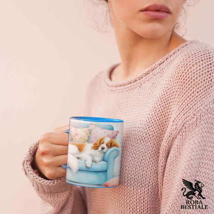SOFT LIFE Mug - BRITTANY SPANIEL White and Orange - Ceramic, color of your choice - 330 ml