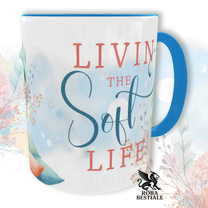Tazza SOFT LIFE - EPAGNEUL BRETON Bianco e Nero - In Ceramica, colore a scelta - 330 ml