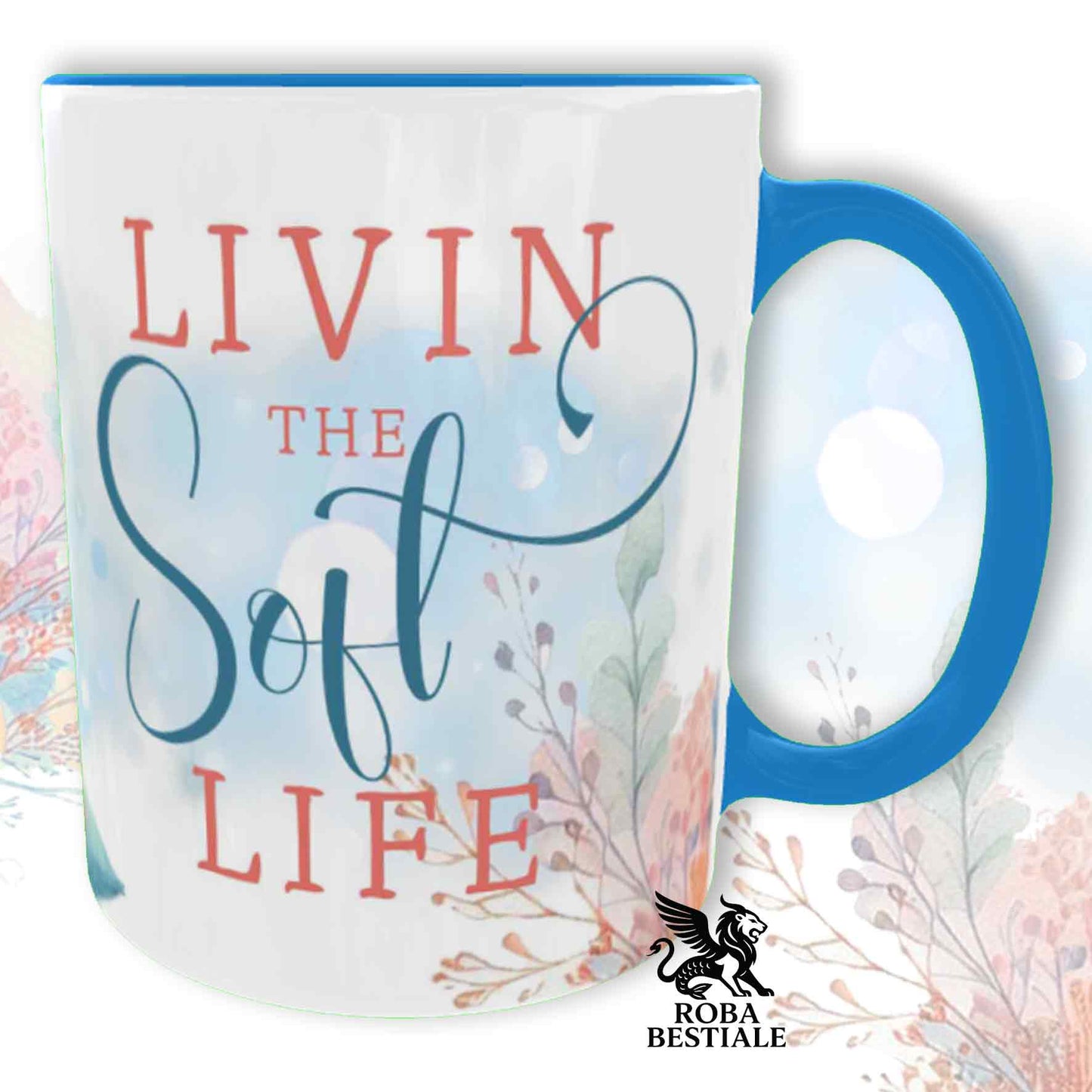 Tazza SOFT LIFE - EPAGNEUL BRETON Bianco e Nero - In Ceramica, colore a scelta - 330 ml