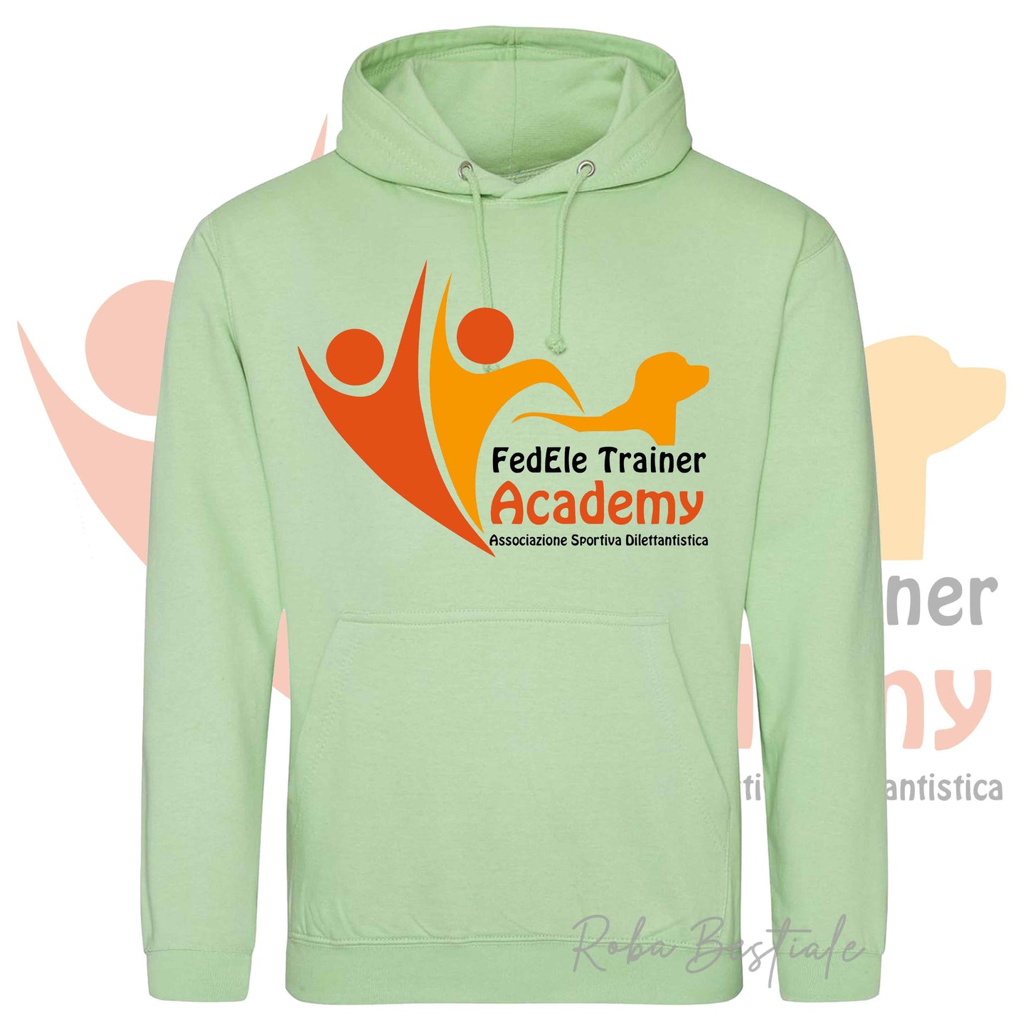 Felpa Invernale FEDELE Trainer Academy - Tanti toni di VERDE! Con Cappuccio - dalla XS alla 3XL
