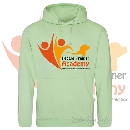 Felpa Invernale FEDELE Trainer Academy - Tanti toni di VERDE! Con Cappuccio - dalla XS alla 3XL
