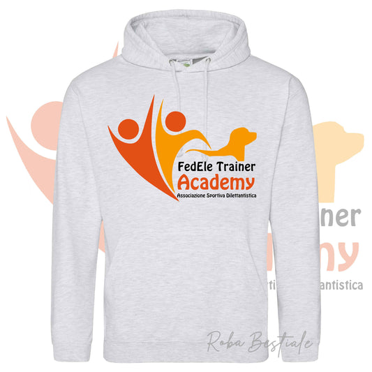 Felpa Invernale FEDELE Trainer Academy - Tanti toni di GRIGIO! Con Cappuccio - dalla XS alla 3XL