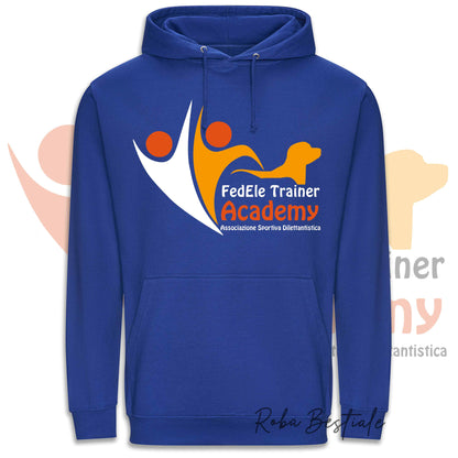 Felpa Invernale FEDELE Trainer Academy - Tanti toni di BLU! Con Cappuccio - dalla XS alla 3XL