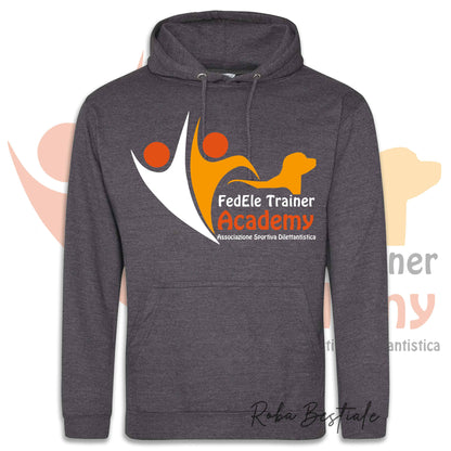 Felpa Invernale FEDELE Trainer Academy - Tanti toni di GRIGIO! Con Cappuccio - dalla XS alla 3XL