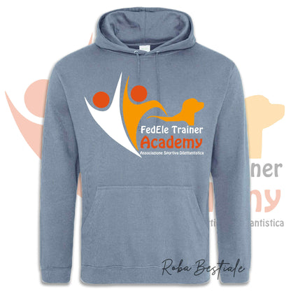 Felpa Invernale FEDELE Trainer Academy - Tanti toni di BLU! Con Cappuccio - dalla XS alla 3XL