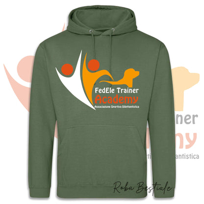 Felpa Invernale FEDELE Trainer Academy - Tanti toni di VERDE! Con Cappuccio - dalla XS alla 3XL