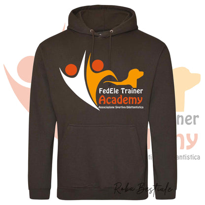 Felpa Invernale FEDELE - Trainer Academy - Tanti toni di MARRONE! Con Cappuccio - dalla XS alla 3XL