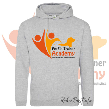 Felpa Invernale FEDELE Trainer Academy - Tanti toni di GRIGIO! Con Cappuccio - dalla XS alla 3XL