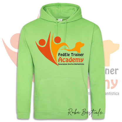Felpa Invernale FEDELE Trainer Academy - Tanti toni di VERDE! Con Cappuccio - dalla XS alla 3XL