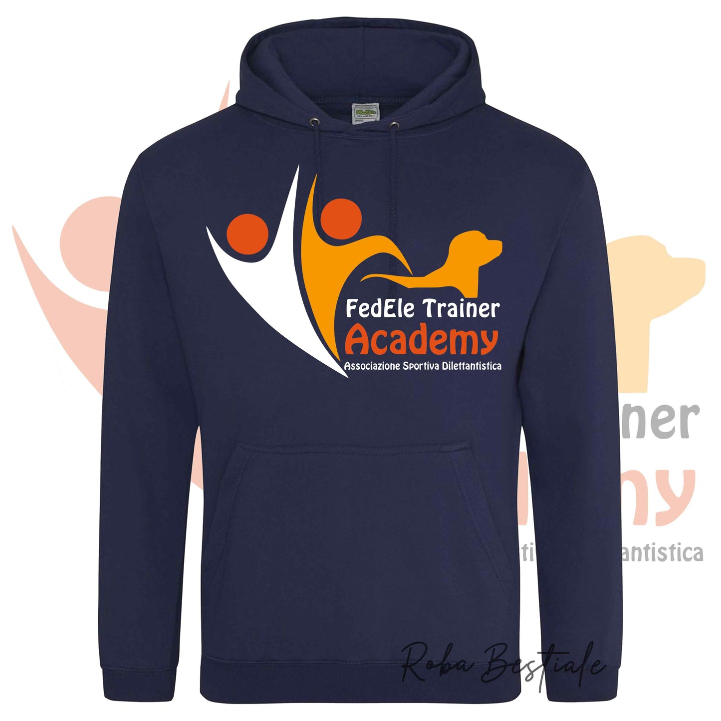 Felpa Invernale FEDELE Trainer Academy - Tanti toni di BLU! Con Cappuccio - dalla XS alla 3XL