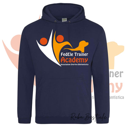 Felpa Invernale FEDELE Trainer Academy - Tanti toni di BLU! Con Cappuccio - dalla XS alla 3XL