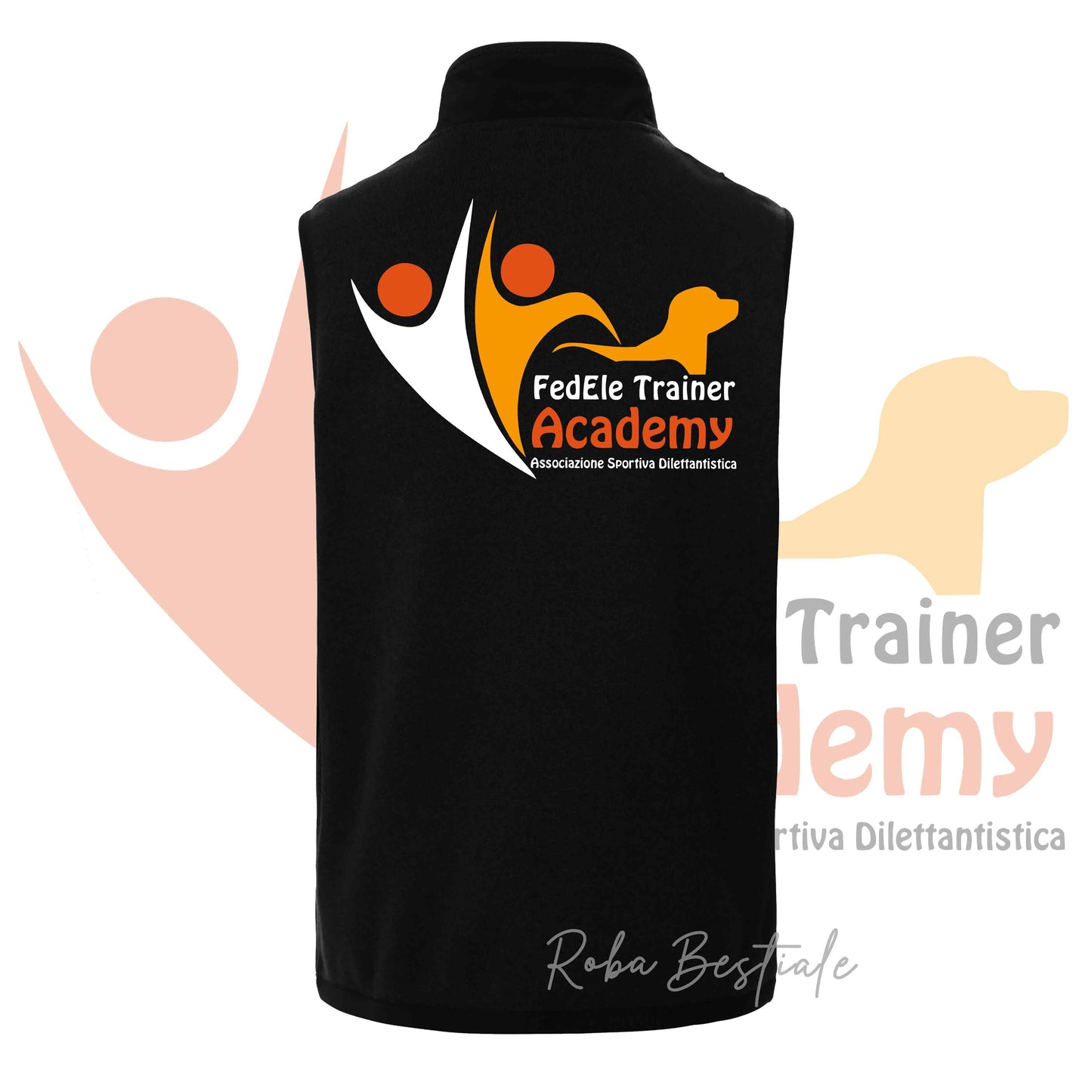 Gilet in SoftShell FEDELE Trainer Academy - Unisex, Nero - dalla XS alla 3XL