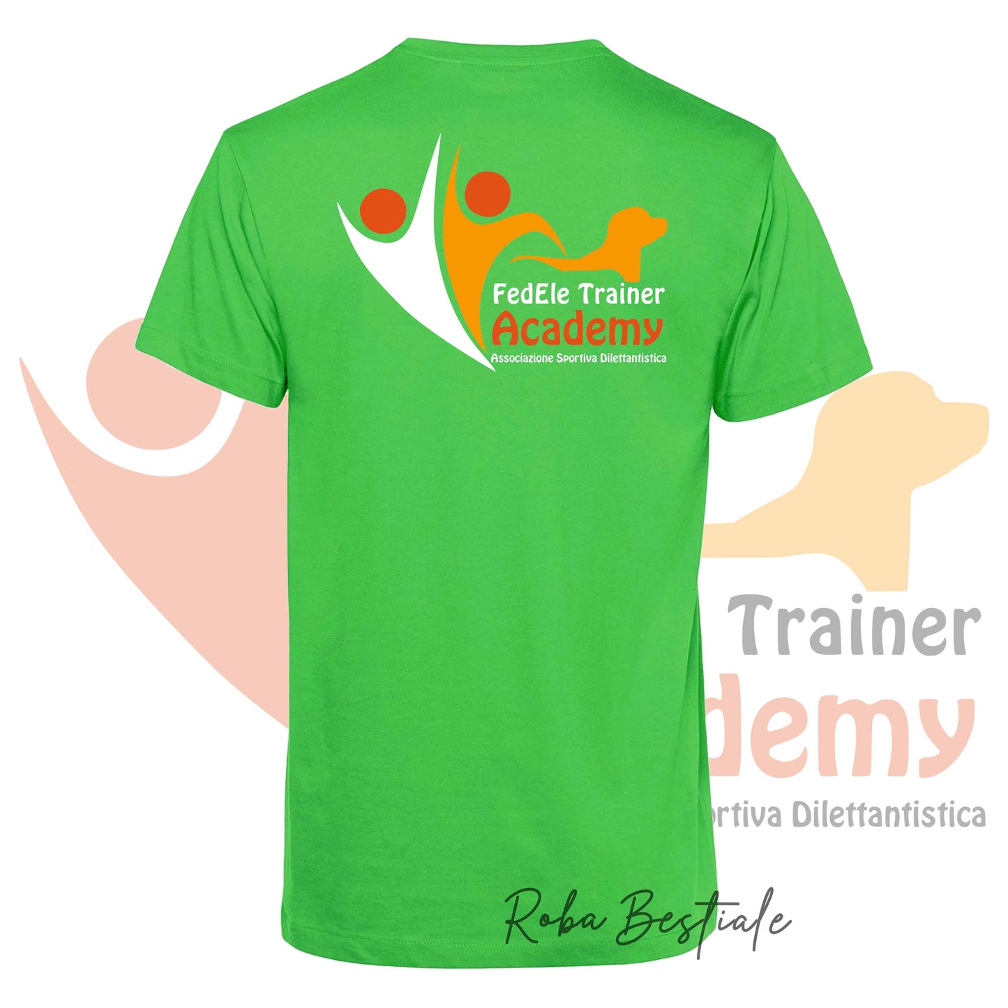 T-Shirt FEDELE Trainer Academy - Uomo o Donna - TONI DI VERDE E GIALLO - Dalla XS alla 3XL