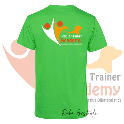 T-Shirt FEDELE Trainer Academy - Uomo o Donna - TONI DI VERDE E GIALLO - Dalla XS alla 3XL