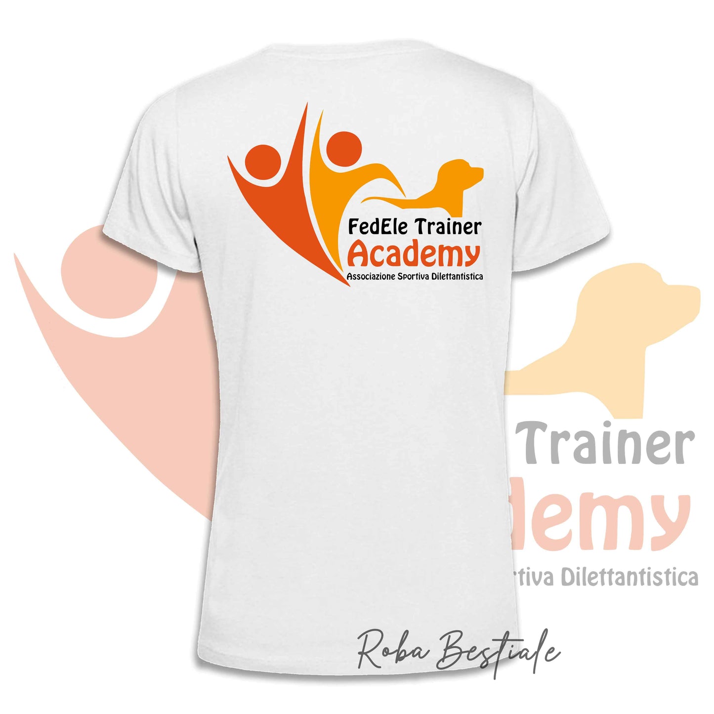 T-Shirt FEDELE Trainer Academy - Uomo o Donna, NERA, BIANCA o GRIGIA, dalla XS alla 5XL