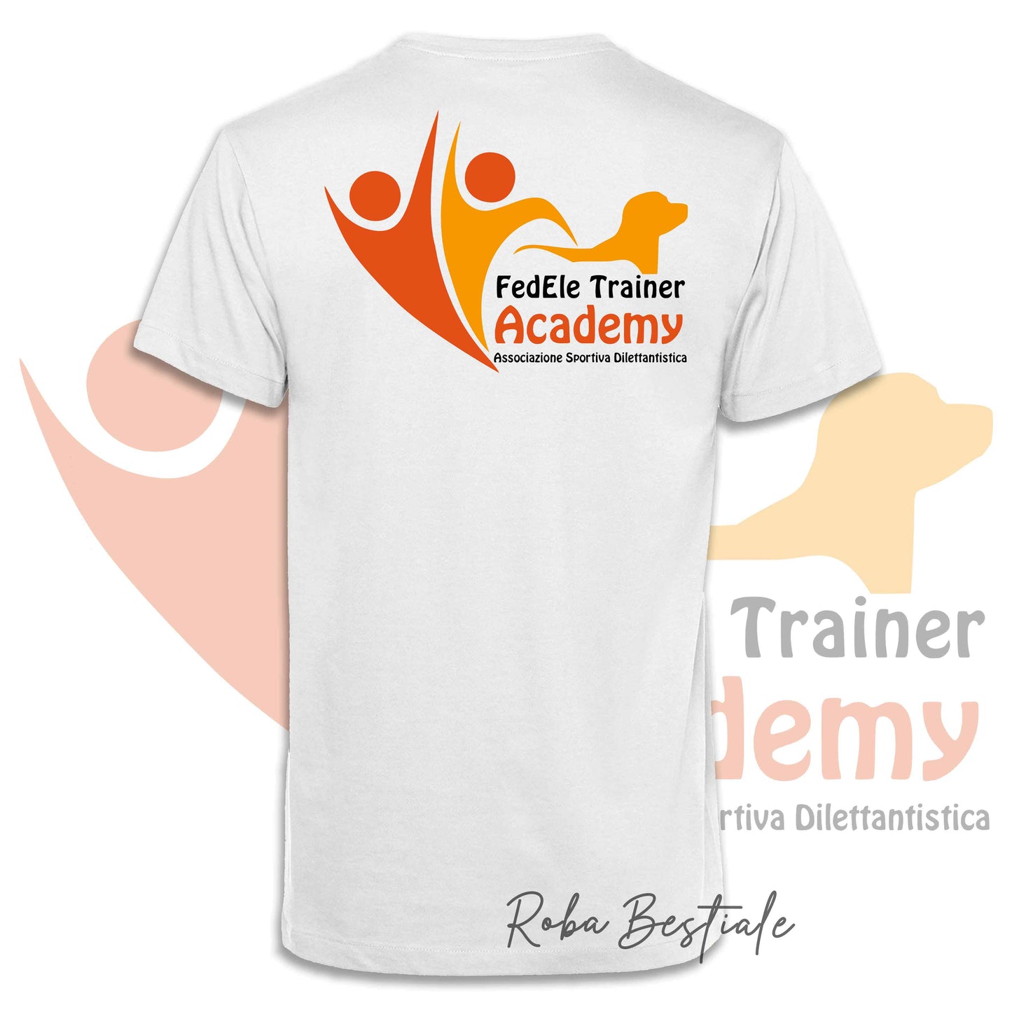 T-Shirt FEDELE Trainer Academy - Uomo o Donna, NERA, BIANCA o GRIGIA, dalla XS alla 5XL
