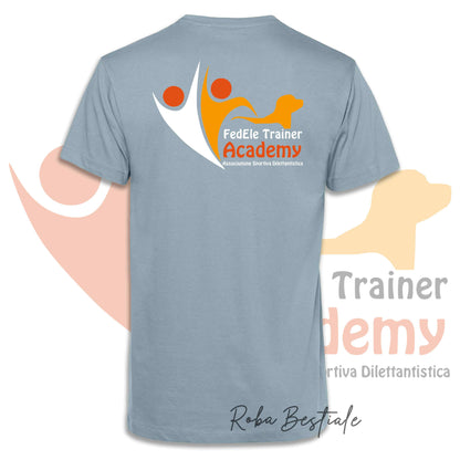 T-Shirt FEDELE Trainer Academy - Uomo o Donna, TONI DI BLU - Dalla XS alla 3XL