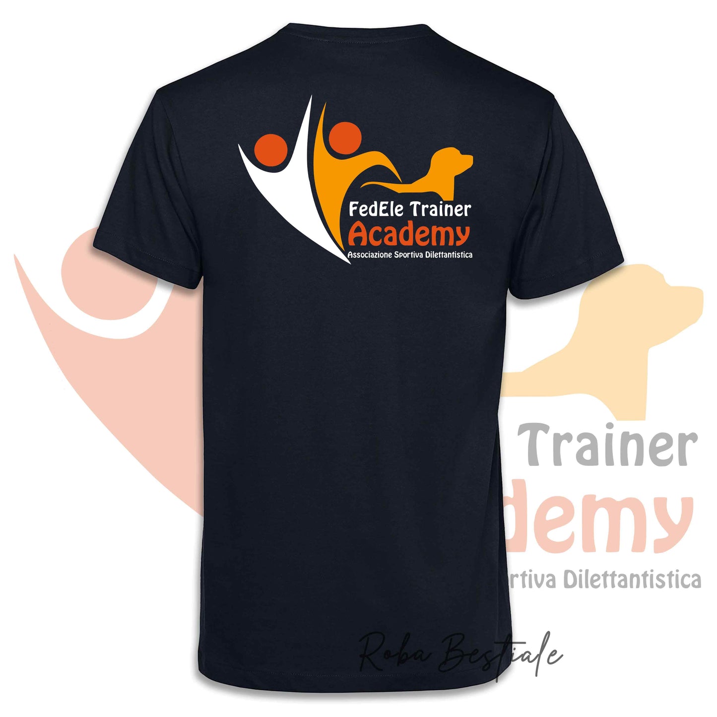 T-Shirt FEDELE Trainer Academy - Uomo o Donna, TONI DI BLU - Dalla XS alla 3XL