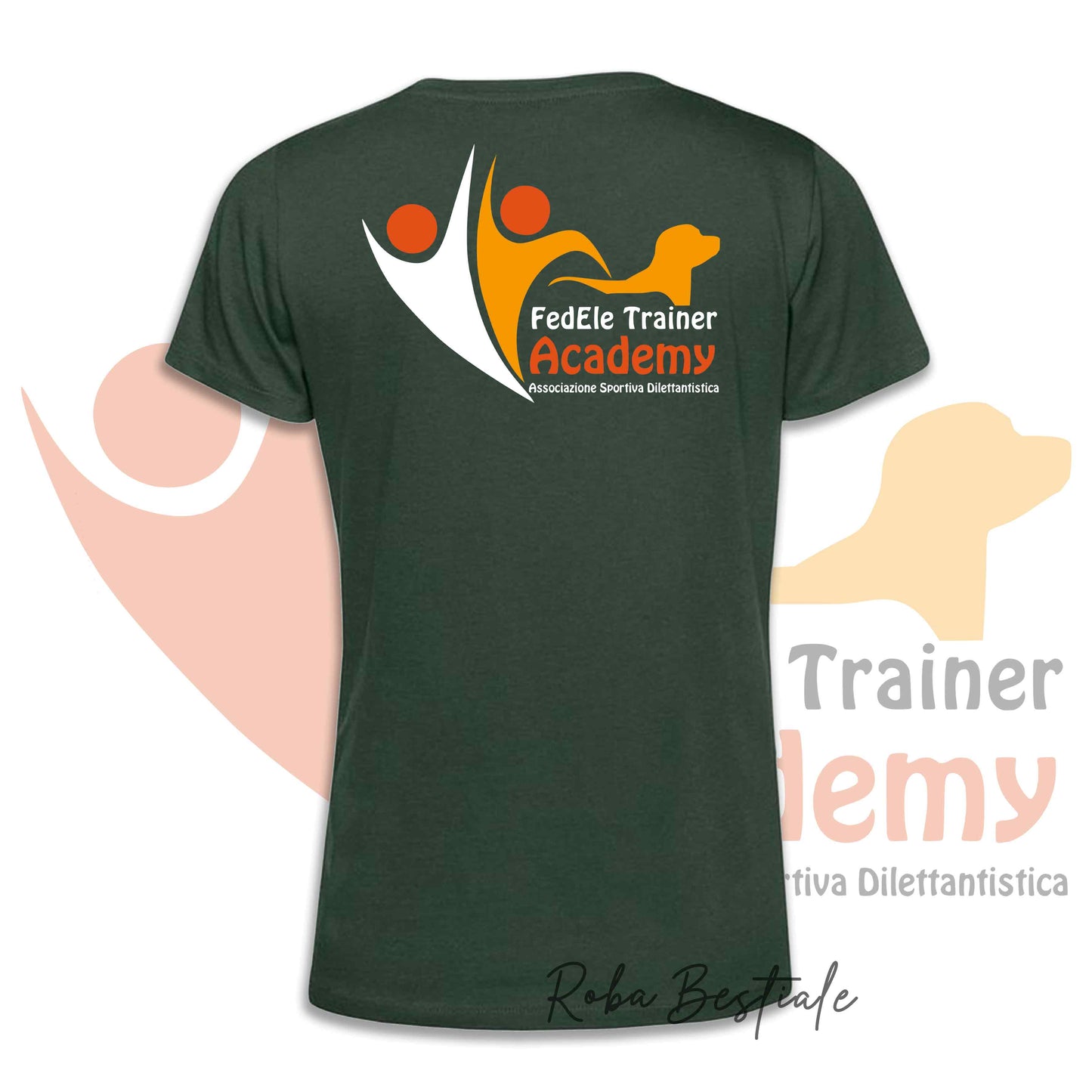 T-Shirt FEDELE Trainer Academy - Uomo o Donna - TONI DI VERDE E GIALLO - Dalla XS alla 3XL