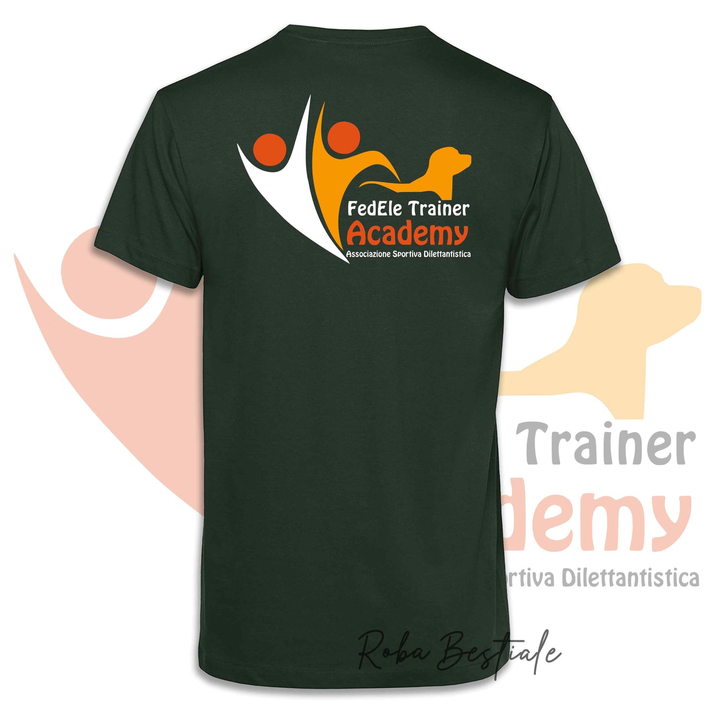 T-Shirt FEDELE Trainer Academy - Uomo o Donna - TONI DI VERDE E GIALLO - Dalla XS alla 3XL