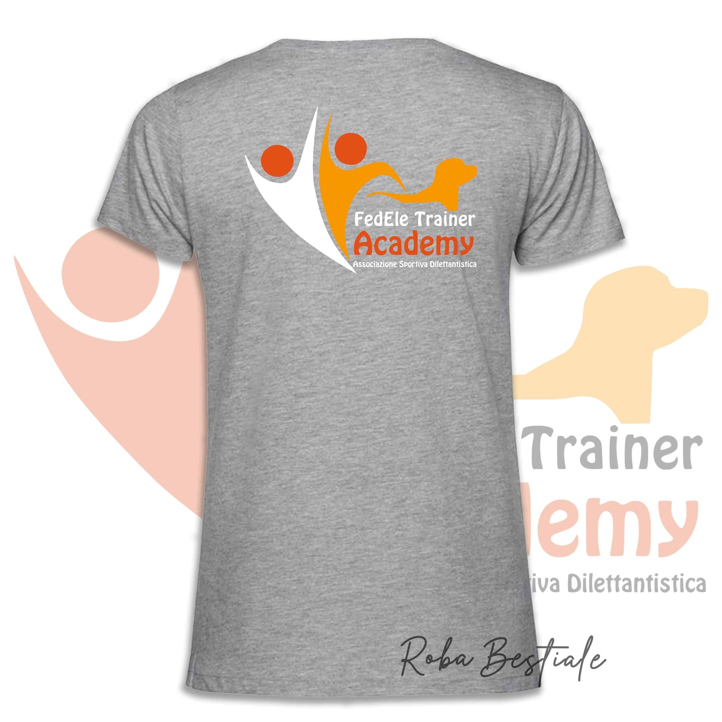 T-Shirt FEDELE Trainer Academy - Uomo o Donna, NERA, BIANCA o GRIGIA, dalla XS alla 5XL