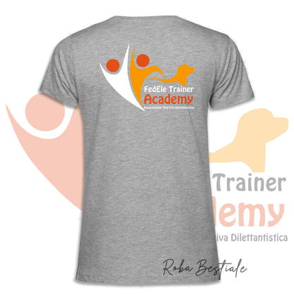 T-Shirt FEDELE Trainer Academy - Uomo o Donna, NERA, BIANCA o GRIGIA, dalla XS alla 5XL