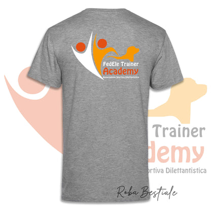 T-Shirt FEDELE Trainer Academy - Uomo o Donna, NERA, BIANCA o GRIGIA, dalla XS alla 5XL