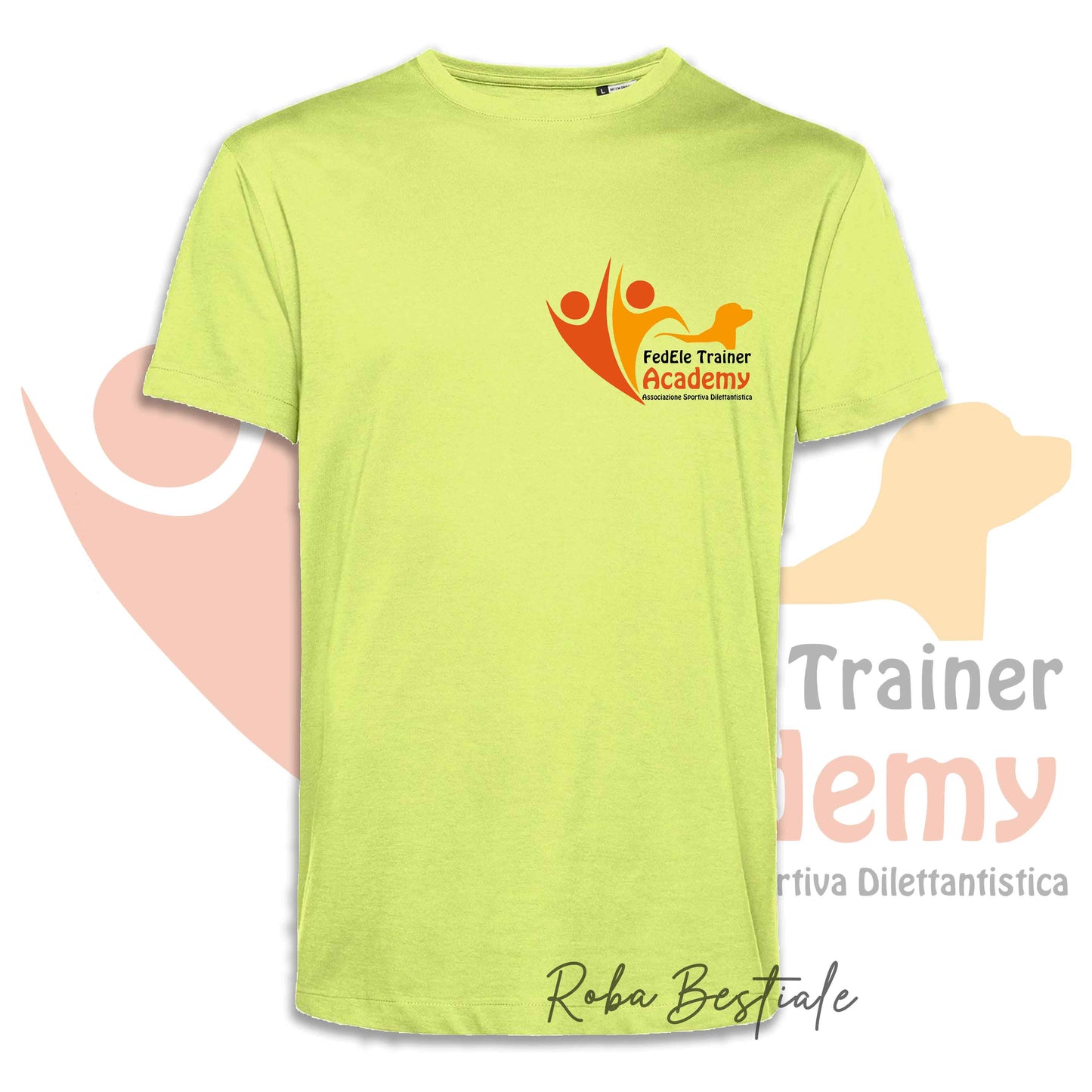 T-Shirt FEDELE Trainer Academy - Uomo o Donna - TONI DI VERDE E GIALLO - Dalla XS alla 3XL