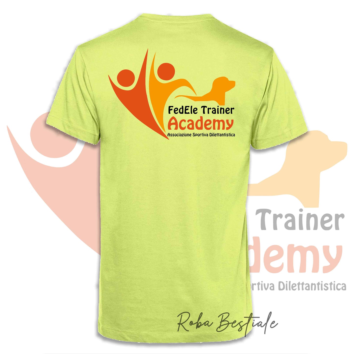 T-Shirt FEDELE Trainer Academy - Uomo o Donna - TONI DI VERDE E GIALLO - Dalla XS alla 3XL
