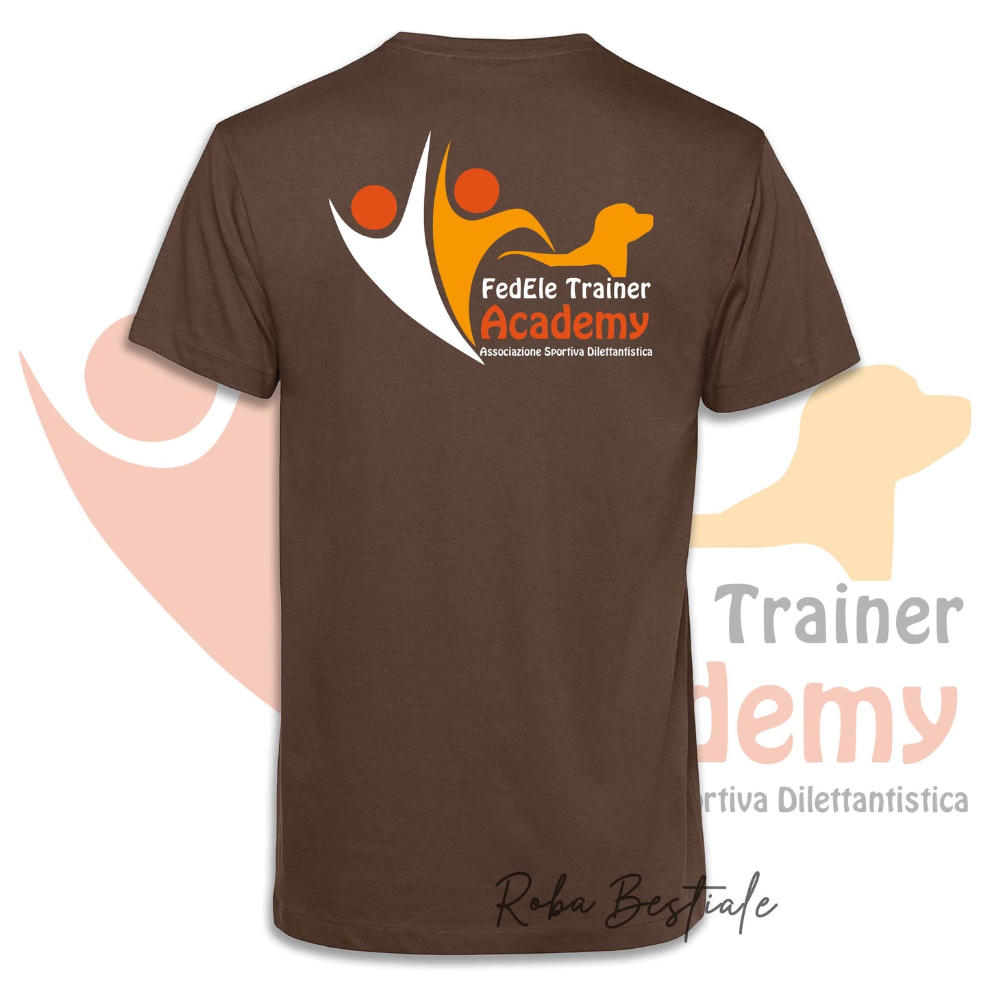 T-Shirt FEDELE Trainer Academy - Uomo o Donna, TONI VIOLA E MARRONE - Dalla XS alla 3XL