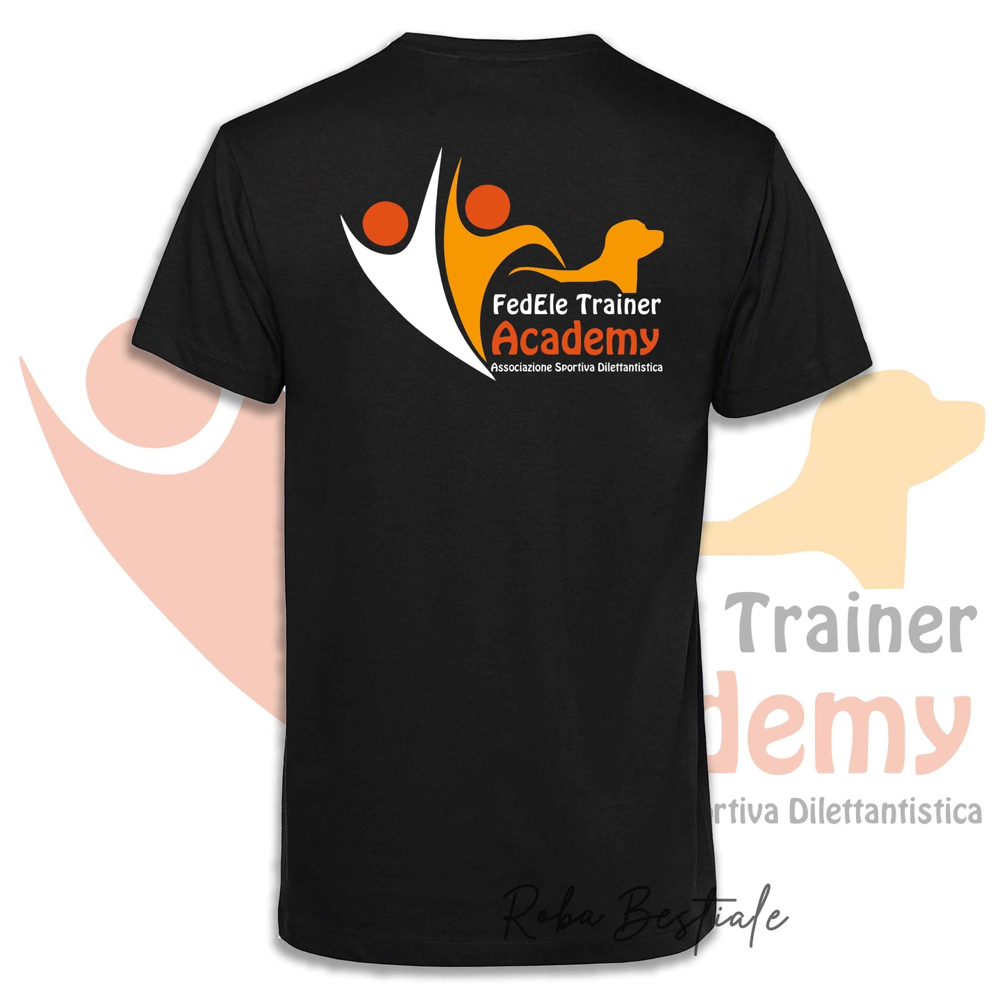 T-Shirt FEDELE Trainer Academy - Uomo o Donna, NERA, BIANCA o GRIGIA, dalla XS alla 5XL