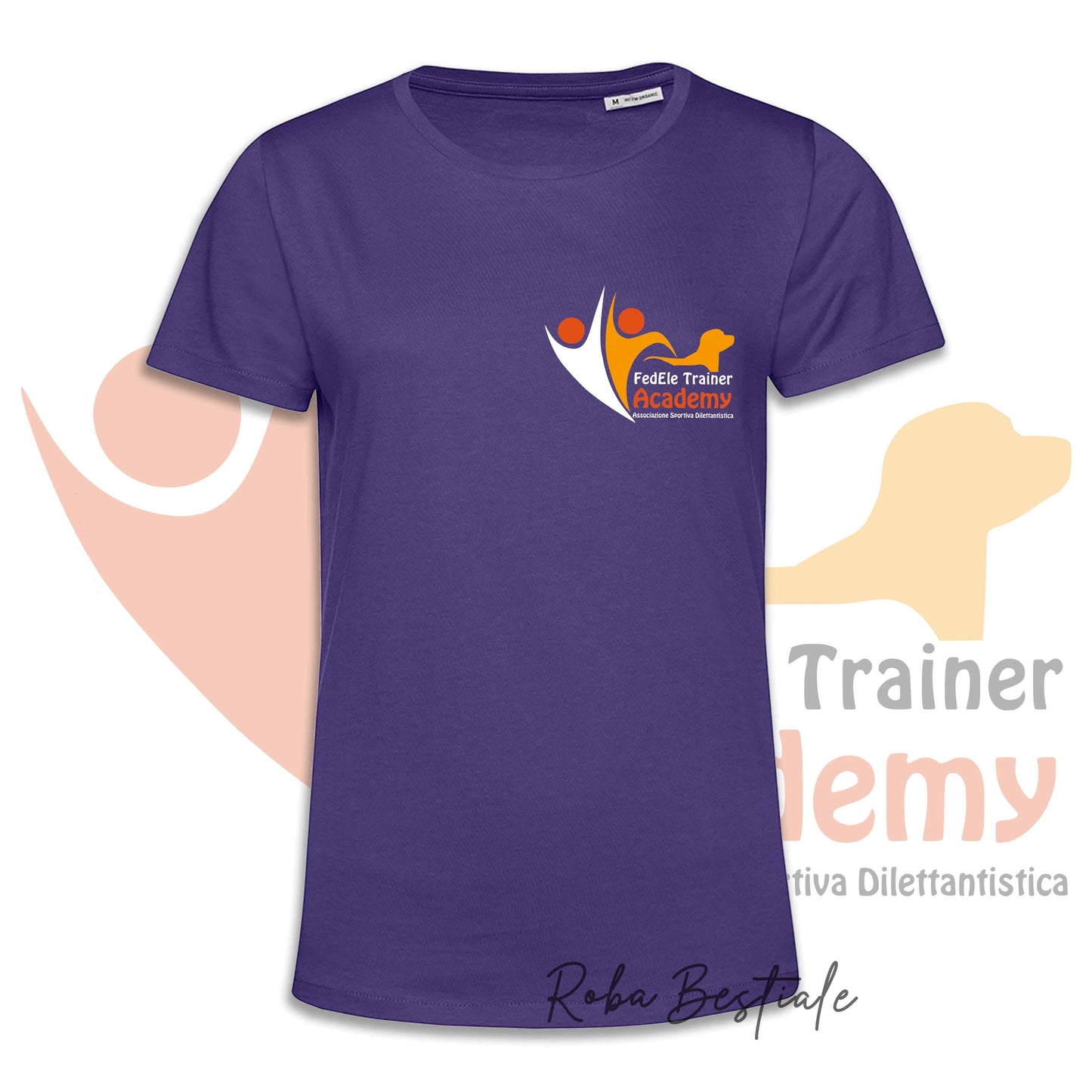 T-Shirt FEDELE Trainer Academy - Uomo o Donna, TONI VIOLA E MARRONE - Dalla XS alla 3XL