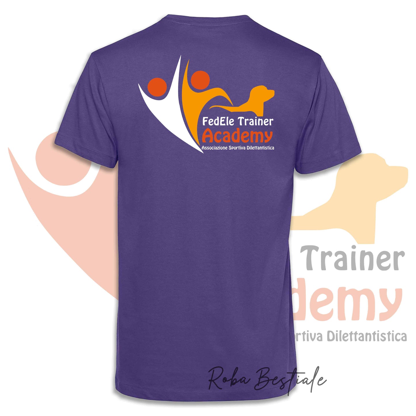 T-Shirt FEDELE Trainer Academy - Uomo o Donna, TONI VIOLA E MARRONE - Dalla XS alla 3XL