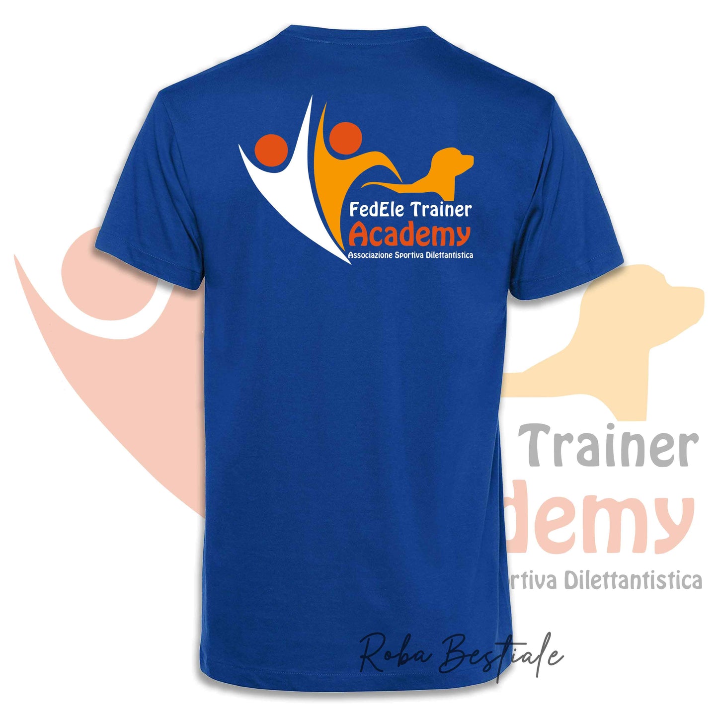 T-Shirt FEDELE Trainer Academy - Uomo o Donna, TONI DI BLU - Dalla XS alla 3XL