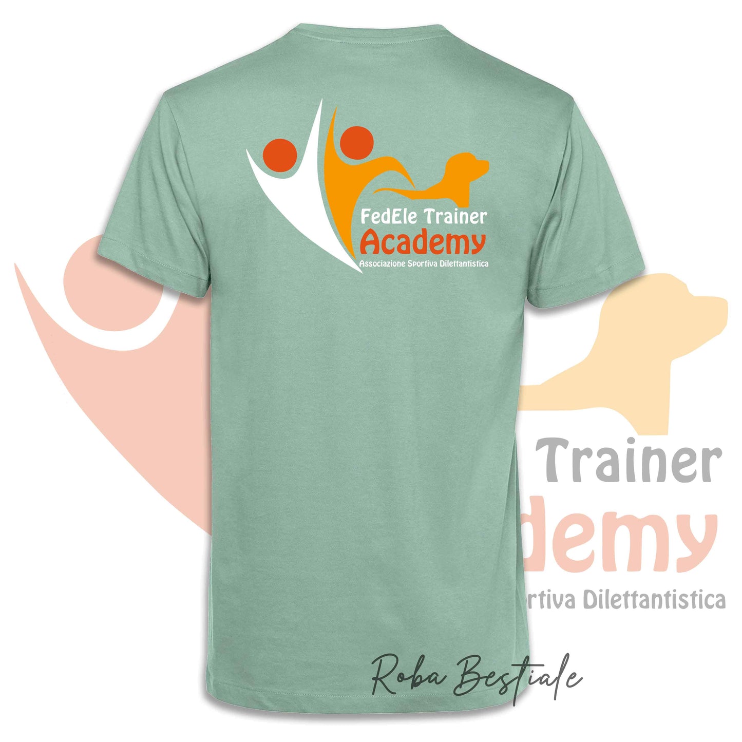 T-Shirt FEDELE Trainer Academy - Uomo o Donna - TONI DI VERDE E GIALLO - Dalla XS alla 3XL