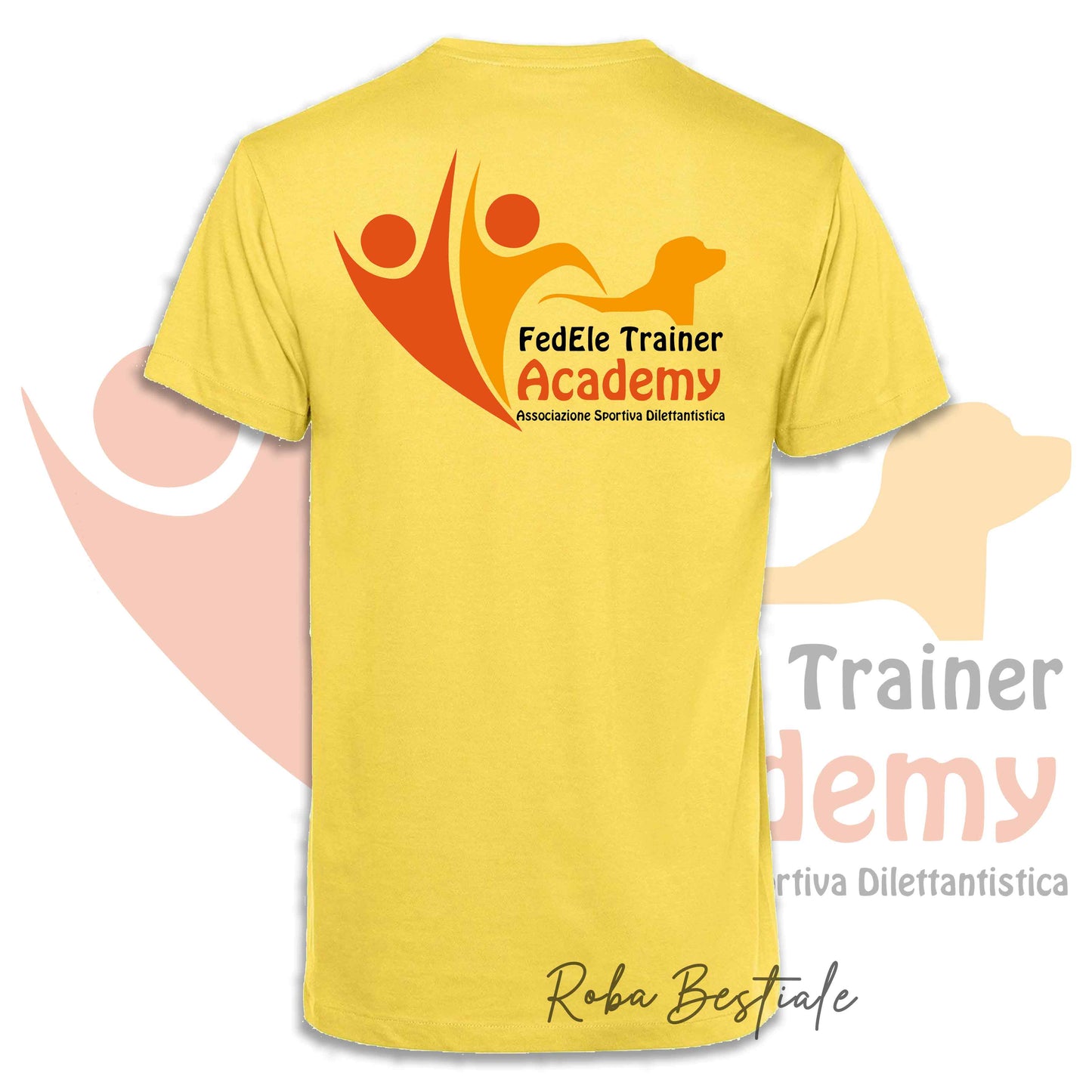 T-Shirt FEDELE Trainer Academy - Uomo o Donna - TONI DI VERDE E GIALLO - Dalla XS alla 3XL