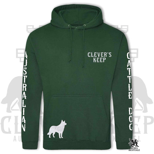 Felpa CLEVER'S KEEP Kennel - dettagli BIANCO GLITTER - Con Cappuccio e Tasconi, Unisex, in Tanti Colori! - dalla XS alla 5XL