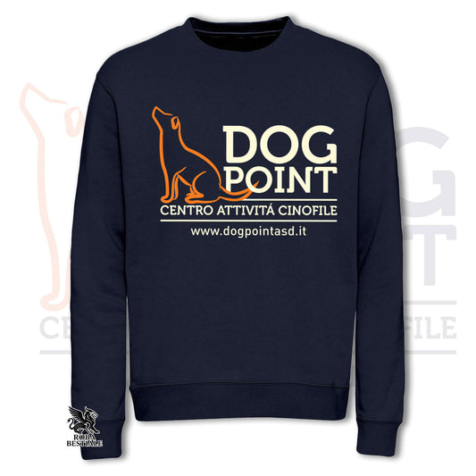 Felpa DOG POINT - Girocollo, Unisex, in colore Blue Navy - dalla XS alla 3XL