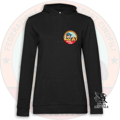 Felpa BIMBI e CANI - NON felpata - Con Cappuccio e Tasconi, Uomo e Donna - dalla XS alla 5XL