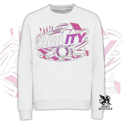 Felpa PURE AGILITY - Stampa ROSA - Girocollo, Unisex, in tanti colori! - dalla XS alla 3XL