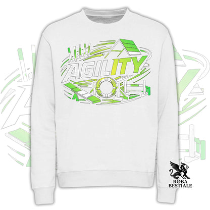 PURE AGILITY Sweatshirt - GREEN print - Crew neck, Unisex, in many colors! - from XS to 3XL