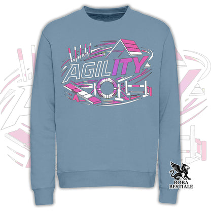 Felpa PURE AGILITY - Stampa ROSA - Girocollo, Unisex, in tanti colori! - dalla XS alla 3XL