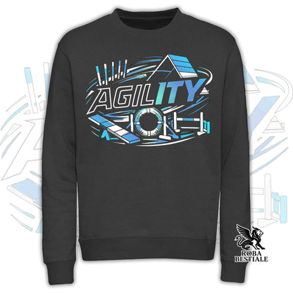 PURE AGILITY Sweatshirt - BLUE print - Crew neck, Unisex, in many colors! - from XS to 3XL